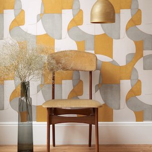 Furniture manufacturing: Op'Art Wallpaper by Casadeco