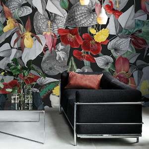 Furniture manufacturing: Gardenia Wallpaper by Fischbacher