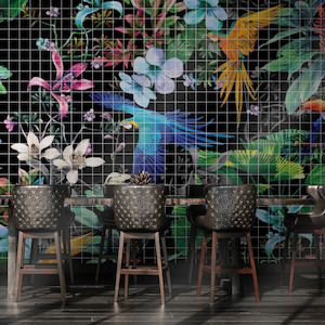 Birds of Paradise Tiles by Miss Lolo