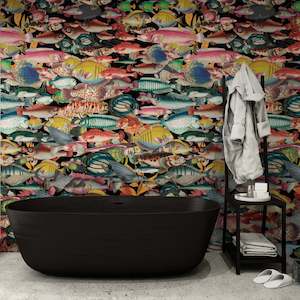 Furniture manufacturing: Fish N Chips Vinyl Wallpaper