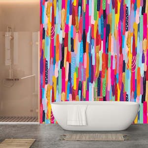 Furniture manufacturing: Dripping in Colour Removable Bathroom Wallpaper