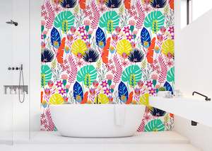 Them Tropical Vibes Removable Bathroom Wallpaper