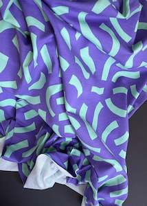 Dressmaking supply: Playful Purple, Cotton French Terry