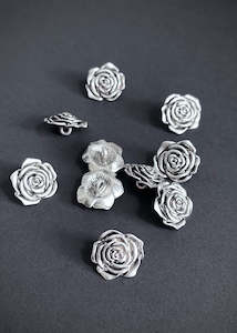 Metal Buttons -  Rose 20mm