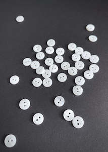 White Shell Buttons, 10mm