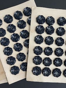 Vintage Geometric Buttons, Darkest Navy 21mm