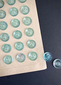 Vintage Buttons, Translucent Aqua Blue