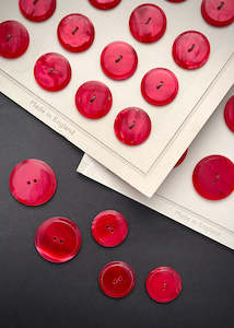 Dressmaking supply: Vintage Buttons. Latest Ruby Red. 20mm or 24mm