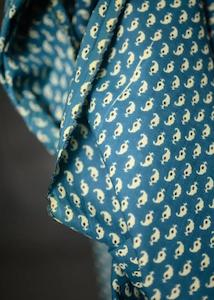 Dressmaking supply: Hand Printed Cotton - Kali Cyan