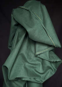 Dressmaking supply: Laundered Linen Cotton - Pine Green