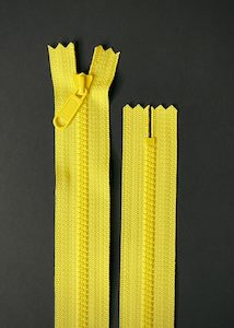 Dressmaking supply: YKK Vislon 3 Zip. Bright Yellow 40cm