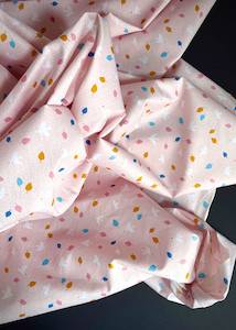 Dressmaking supply: Cotton Poplin Fabric, Flight of Fancy Pink