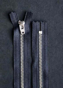 30cm.  YKK Nickel Closed End Zip. Dark Navy