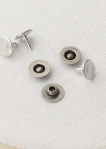 Jeans Rivets - pack of 10. Antique Nickel.  Ring 9mm