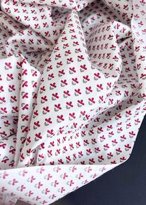 Dressmaking supply: Hana Floral, Red - Fine Cotton Lawn