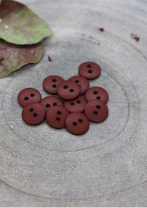 Classic Matt Buttons - Rust. 10mm, 12mm, 15mm.