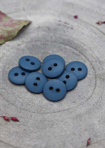 Classic Matt Buttons - River Blue. 10mm, 12mm, 15mm.