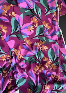 Spring Garden Mauve, Stretch Viscose