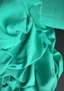 Viscose Moss Crepe - Bright Aqua Green