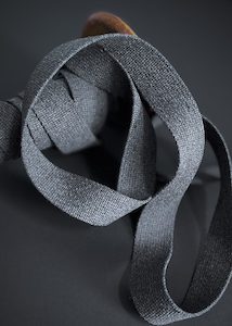 Dressmaking supply: Cotton Bag Webbing - 30mm Charcoal Grey