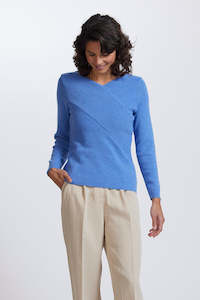 Merino Wool Long Sleeve Rib Wrap - Royal Merino