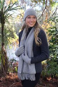 Accessories: Merino Wool Unisex Scarf - Lothlorian  Knitwear