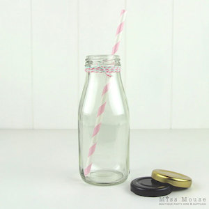 Mini Glass Milk Bottles