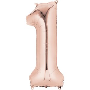 Products: Supershape Rose Gold Balloon Number 1