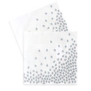 Geo Silver Paper Napkins