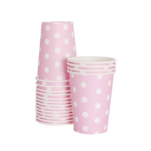 Paper Cups Marshmallow Pink Polka Dots