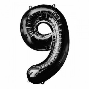 Products: Supershape Black Balloon Number 9