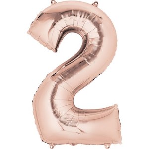 Supershape Rose Gold Balloon Number 2