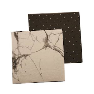 Paper Napkins Marble / Black Pegboard