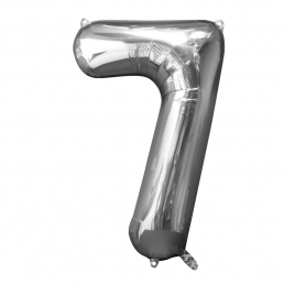 Supershape Silver Balloon Number 7