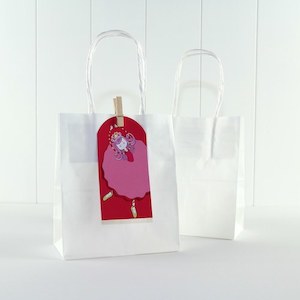 Party Bag with Twist Handle White