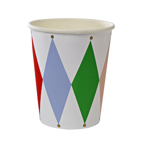 Products: Paper Cups Toot Sweet Harlequin