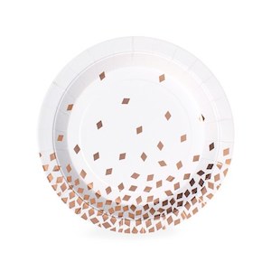 Geo Rose Gold Dessert Plates