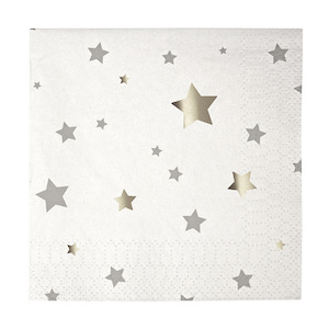 Paper Napkins Toot Sweet Silver Stars