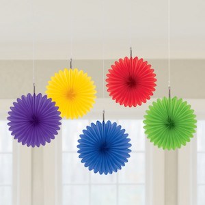 Rainbow Mini Paper Fans