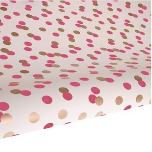 Table Runner / Gift Wrap Berry Gold Confetti