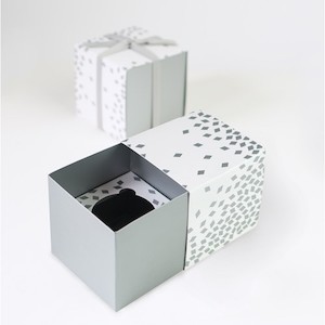 Geo Silver Cupcake Gift Boxes