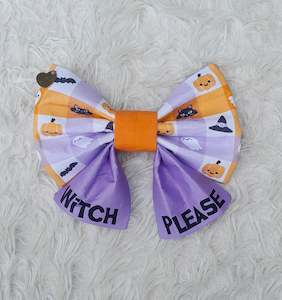 🔮Purple Halloween Checkered Bow🔮