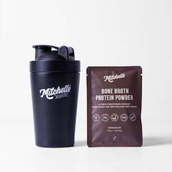 Premium Stainless Shaker + BONUS Protein Single Serve