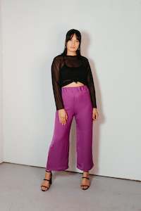 Clothing: Aho - Straight Leg Trouser in Fuchsia