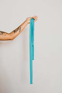 Thin Sash Tie in Turquoise