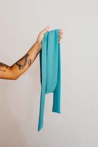 Clothing: Thick Sash Tie in Turquoise