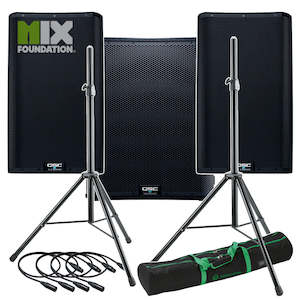 Sound reproducing equipment - household - wholesaling: QSC K12.2 + KS118 | 7.6KW Powered 12" Speakers with Powered 18" Sub & Stands Package System 3