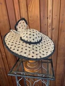 SOLD/ Large Brim Polka Dot Hat – MJ Hatz