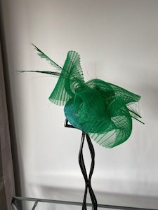 SOLD/Gorgeous Green Fascinator – MJ Hatz