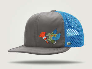 Trucker Caps: Rogue Trucker Cap - Grey/Cyan